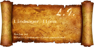 Lindmayer Ilona névjegykártya